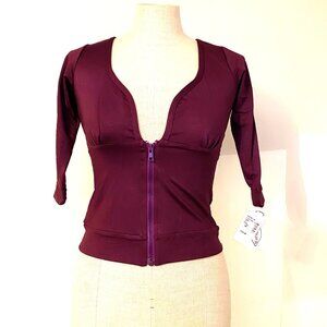 Belafigura Plum Dance/Athletic Zip-Up Jacket